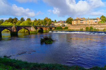 Old Dee Bridge, river Dee, and the Bridge gate, Chester