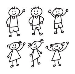 set of child illustration