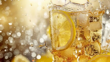 splash lemonade macro photography art style, Generative AI