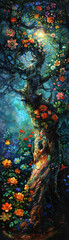Beneath an ancient tree mothers songs summon forth the bloom of flowers unseen