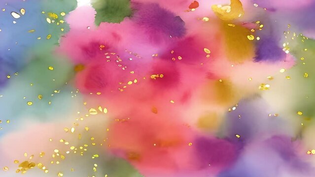 abstract watercolor colorful background with bubbles