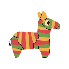 Mexican horse pinata icon for party in flat style. Vector illustration can used for birthday pinata party card, cinco de mayo background, greeting cards, banners, labels. 