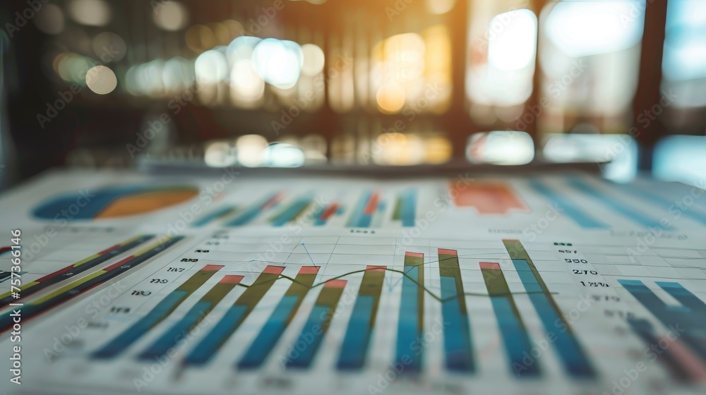 Poster a statistical analysis of the business concept. a finance chart. a financial planning chart. analysi