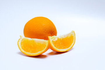 orange fruit isolated on white background