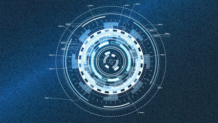 Vector editable, Sci-fi Futuristic UI FUI abstract circular element design, GUI design, Circular Machine elements