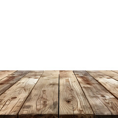 wooden table isolated on Transparent Background. Ai Generated	