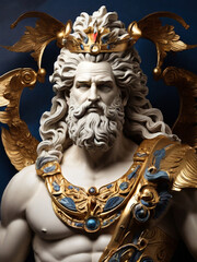 Zeus Greek statue sitting on throne