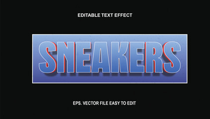 Editable text effect sneakers shoes style