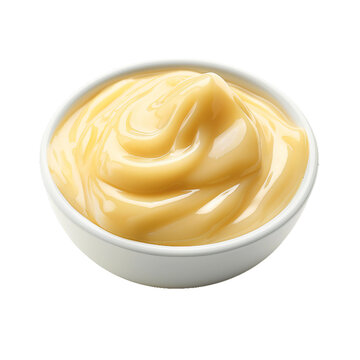 Custard, transparent background, isolated image, generative AI