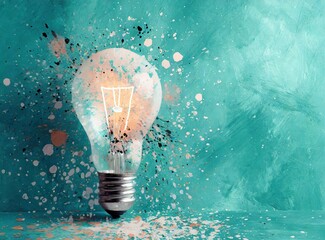 Light bulb design, innovation creative concept background.