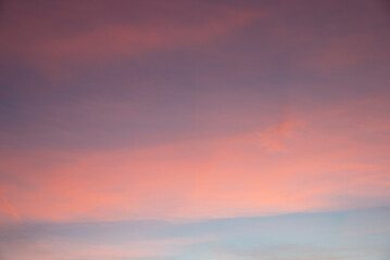 shiny soft sky background pink and purple colored, in the evening