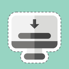 Sticker line cut Loading. related to Communication symbol. Communication. simple design editable. simple illustration