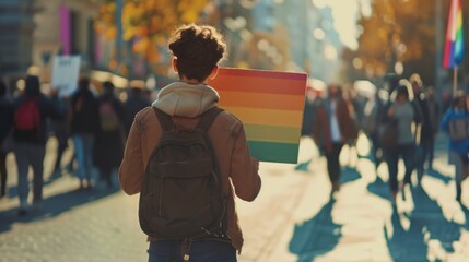 Capturing the Essence of Pride: A Lone Individual's Stand for Equality
