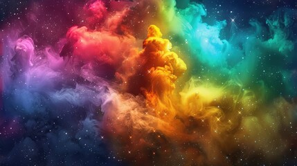 Cosmic Colors and Atmospheric Brilliance - obrazy, fototapety, plakaty