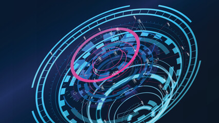 Vector editable, Sci-fi Futuristic UI FUI abstract circular element design, GUI design, Circular Machine elements
