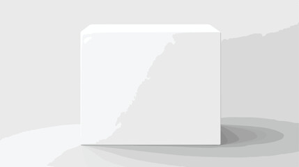 White cube hard blank cardboard box standing
