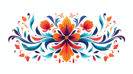 Fototapeta na wymiar Abstract symmetry ornament floral pattern 