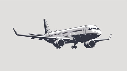 Airplane sketch icon for web mobile and infographics - obrazy, fototapety, plakaty