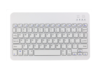 Cutout of an isolated  computer keyboard top view with the transparent png 