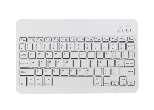 Cutout of an isolated  computer keyboard top view with the transparent png 