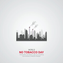 World No-Tobacco Day. World No-Tobacco Day creative ads design MMay 31. vector, 3D illustration.