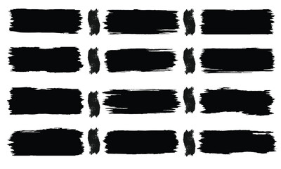 Set of black paint, ink brush strokes, brushes, lines. Brushes, lines, brush, strokes, grunge, dirty, backdrop. Grunge backgrounds - stock vector illustrations.
