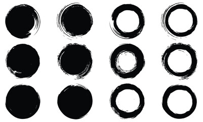 Set of paint brush strokes. Ink black stock brush vector, grunge brush for design. design elements.