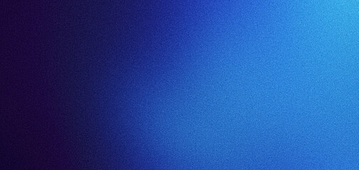 Blue grainy gradient noisy background, light to dark azure sapphire cerulean denim blue smooth noise texture banner backdrop design