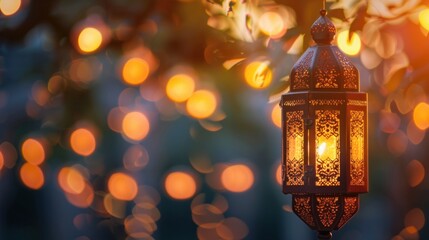 Fototapeta premium Ramadan lantern in the night
