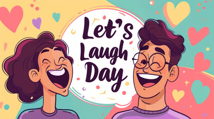 Animated Laughing Duo on Let's Laugh Day