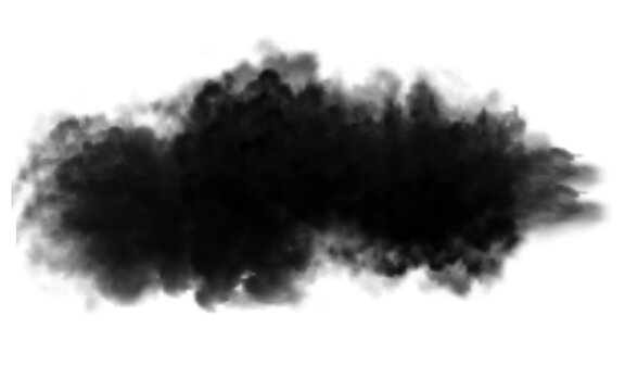 Beautiful black clouds elements, isolated on transparent background