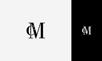 initial letter cM or Mc  lowercase joined uppercase,logo vektor design