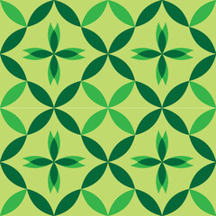 seamless pattern with green leaves
