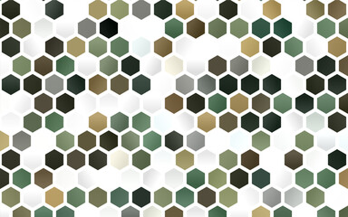 Light Green, Yellow vector layout with hexagonal shapes.