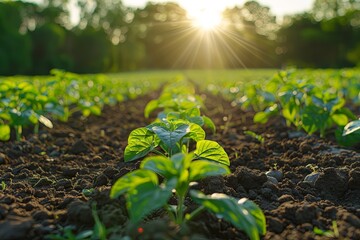 agriculture crops at the field