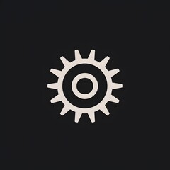 gear icon on blue background, Generative AI