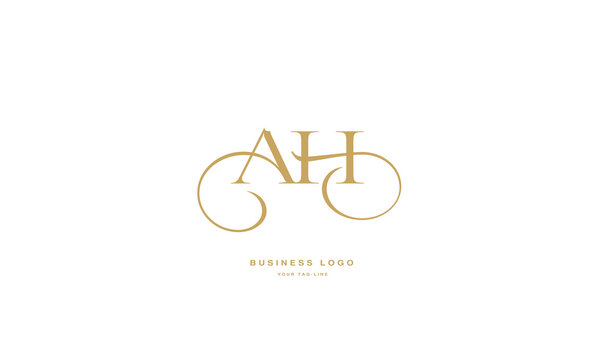 AH, HA, Abstract Letters Logo monogram