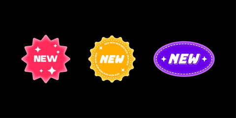 New Badge Vector Vibrant, Glowing Badge Sign