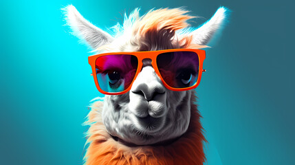 Fototapeta premium Close up portrait of camel against vibrant background