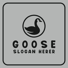 Swan Theme Logo Design with Simple Tail