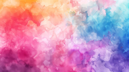 Vibrant multicolored abstract watercolor background ideal for design projects.