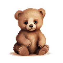Baby Bear Clipart isolated on white background