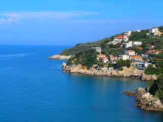 Fototapeta na wymiar Montenegro Adriatic sea Ulcinj town