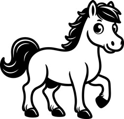 Obraz na płótnie Canvas horse cartoon isolated on white