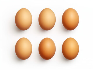 egg collection set isolated on transparent background, transparency image, removed background