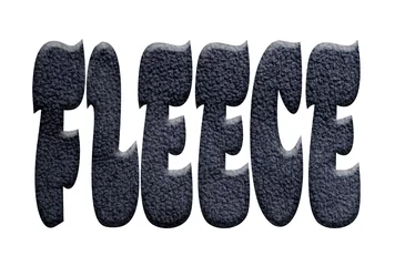 Fototapeten Digital illustration. The word fleece with an overlay of fleece textiles. ..material, stof, fabric, © Richard