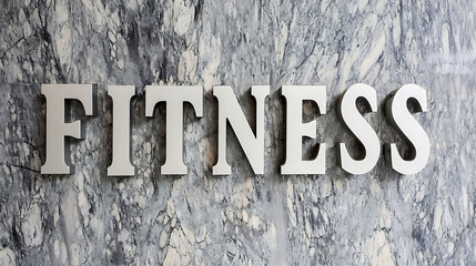 “FITNESS” text that embodies the essence of strength and endurance