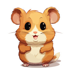 Cute Hamster Clipart isolated on white background