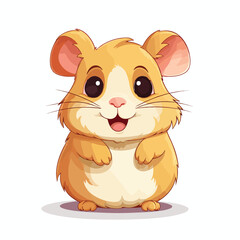 Cute Hamster Clipart isolated on white background