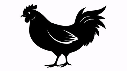 hen silhouette vector and svg file